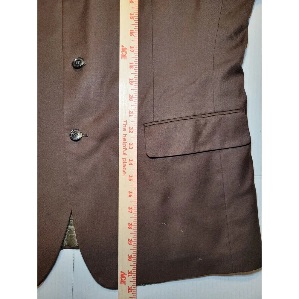 Giorgio Gosani Wool Cashmere Chocolate Brown Men's 42S Blazer Jacket Sport Coat‎